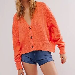 Free People Found My Friend Cardigan | Medium | Orange